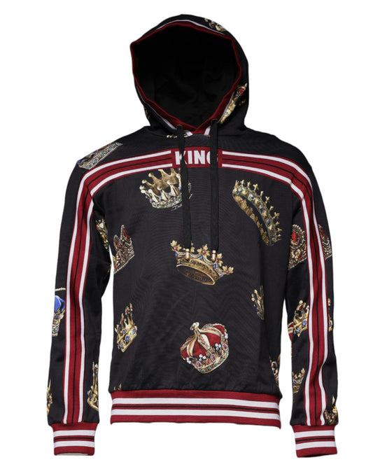 Dolce & Gabbana Multicolor Crown Hooded Sweatshirt Sweater