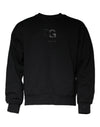 Dolce & Gabbana Black DG Logo Cotton Men Sweatshirt Sweater