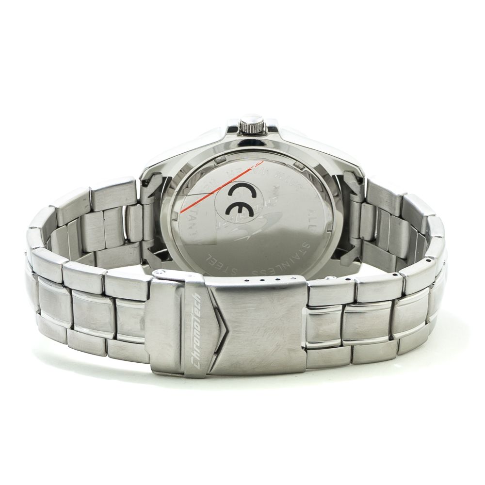 Chronotech Silver Steel Watch