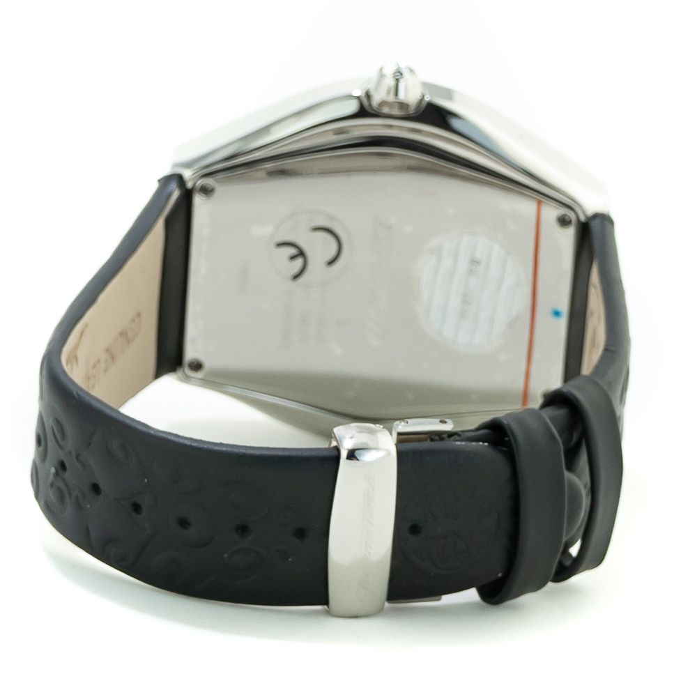 Chronotech Black Leather Watch