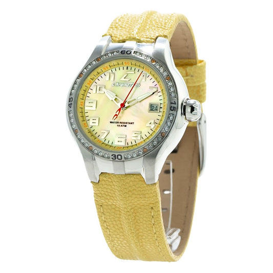 Chronotech Yellow Leather Watch