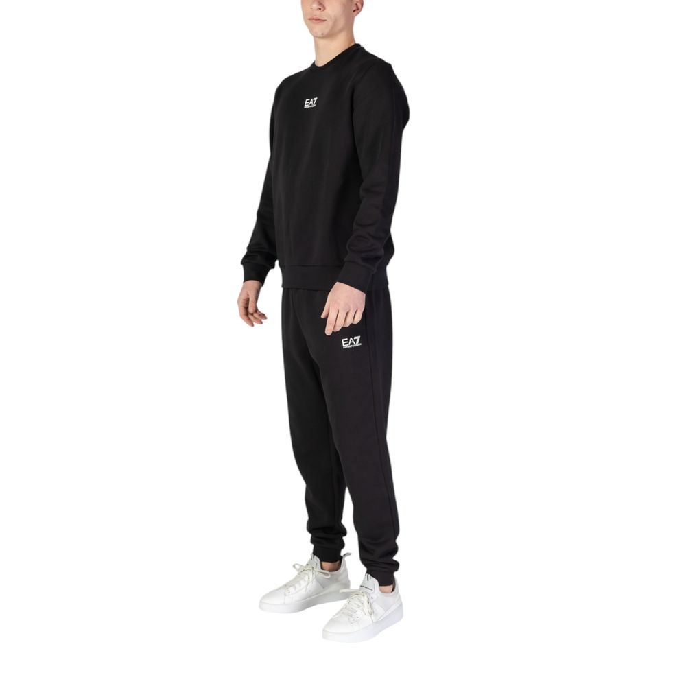 EA7 Emporio Armani Black Cotton Sweatsuit