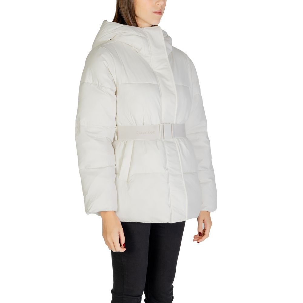 Calvin Klein Jeans Cream Nylon Jackets & Coat