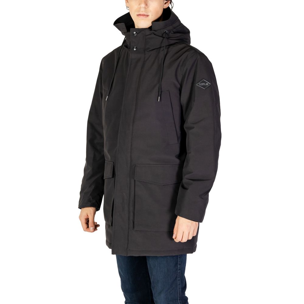 Replay Black Polyamide Jacket