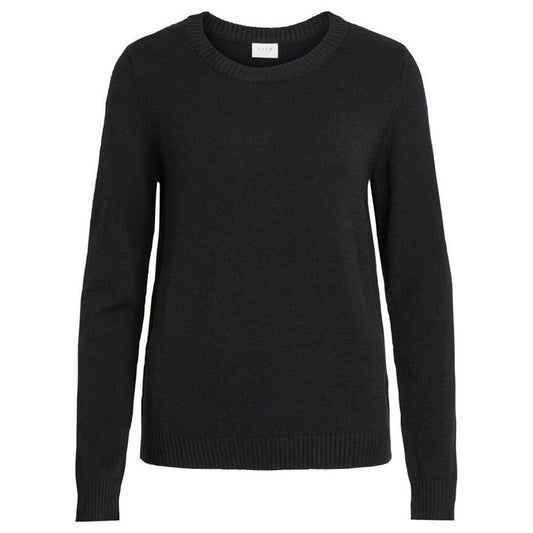 Vila Clothes Black Viscose Sweater