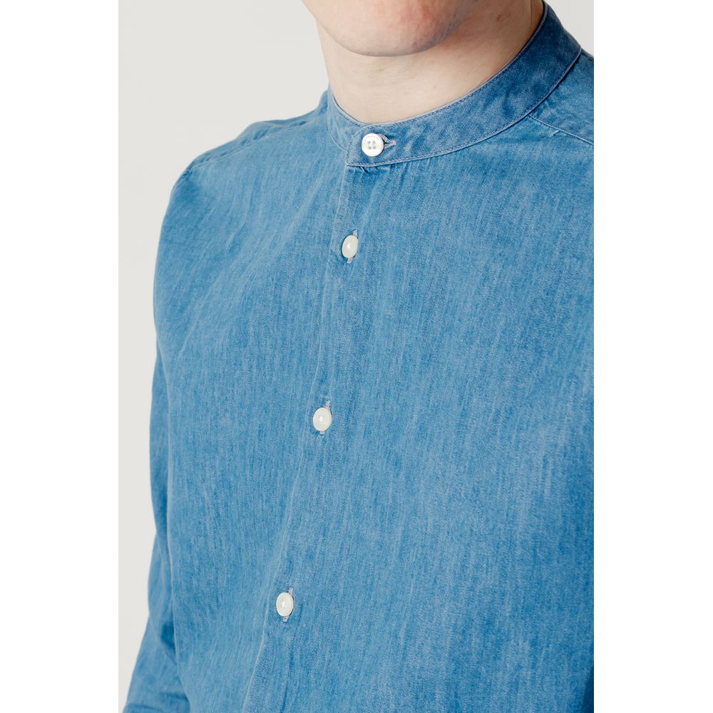 Peuterey Blue Cotton Shirt