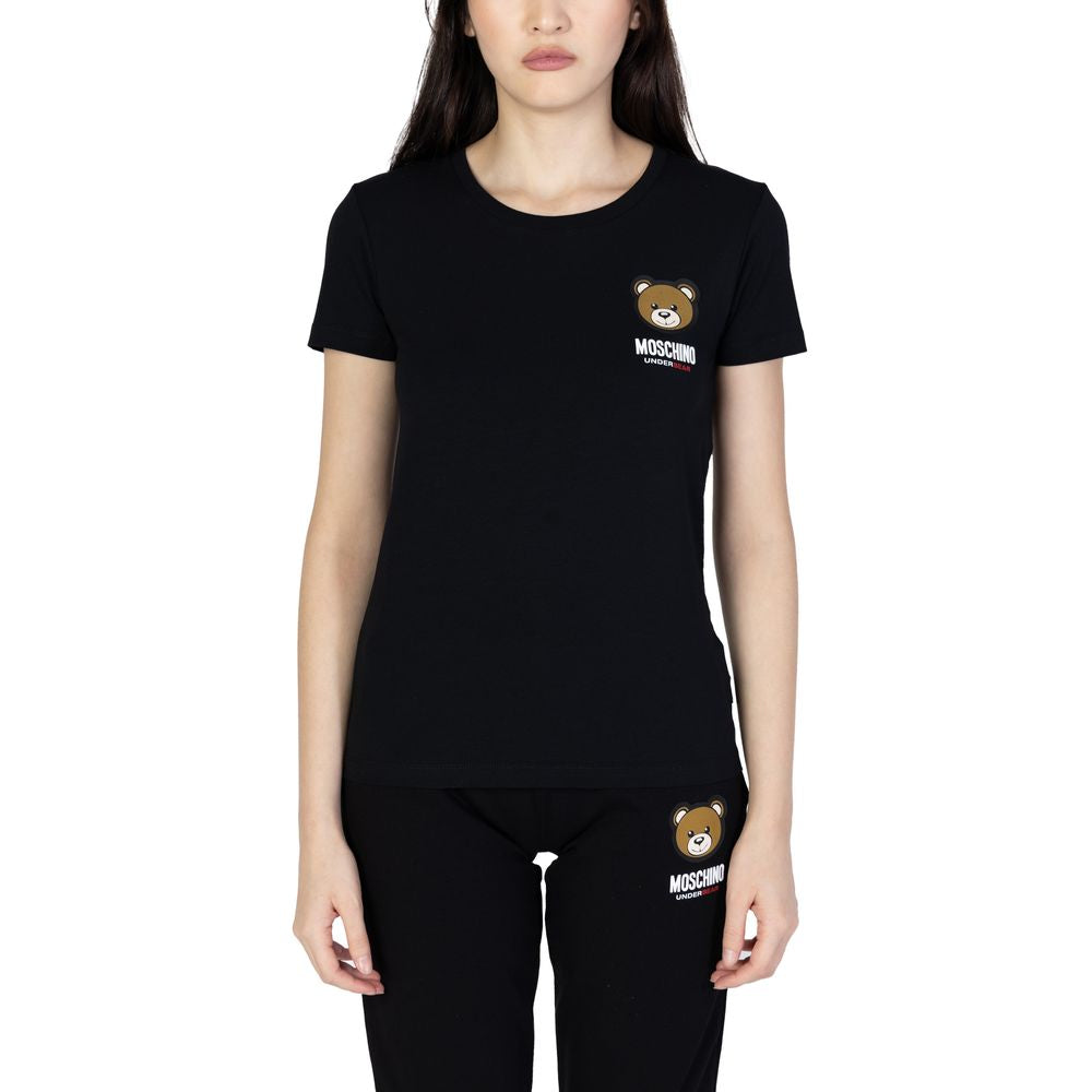 Moschino Black Cotton Tops & T-Shirt