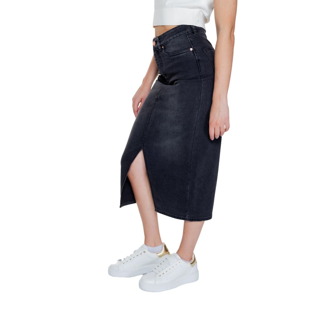 Vero Moda Black Cotton Skirt