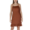 B.Young Brown Linen Midi Dress