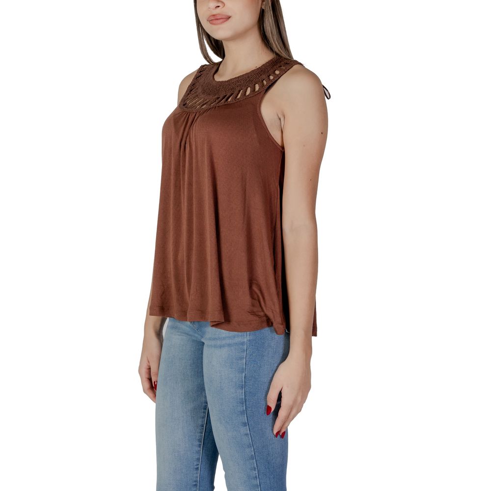 B.Young Brown Viscose Tops & T-Shirt