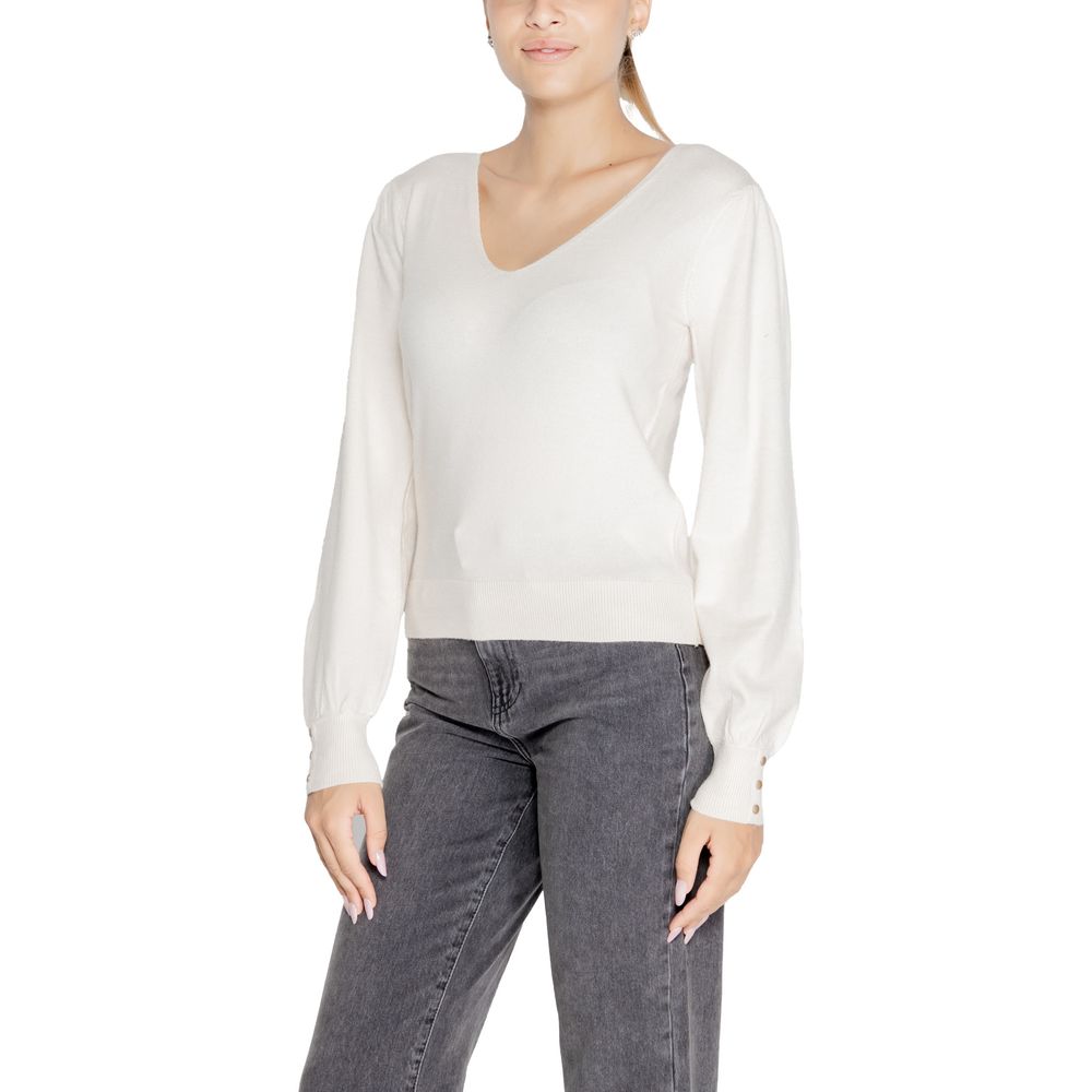 Vero Moda Cream Polyester Tops & T-Shirt