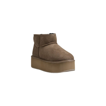 EMU Australia Beige Leather Ankle Boots