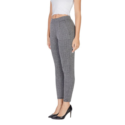 ICHI Black Polyester Skinny Pant