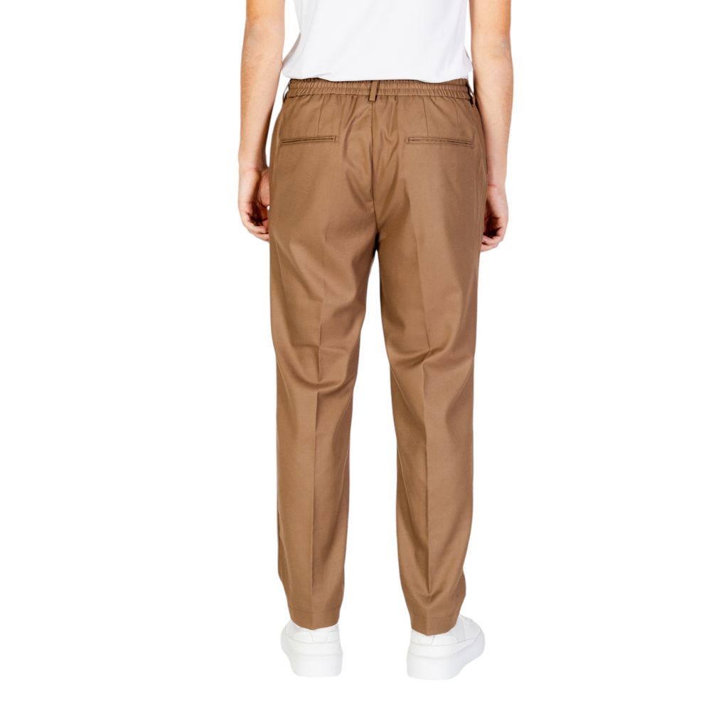 Hamaki-Ho Beige Polyester Jeans & Pant