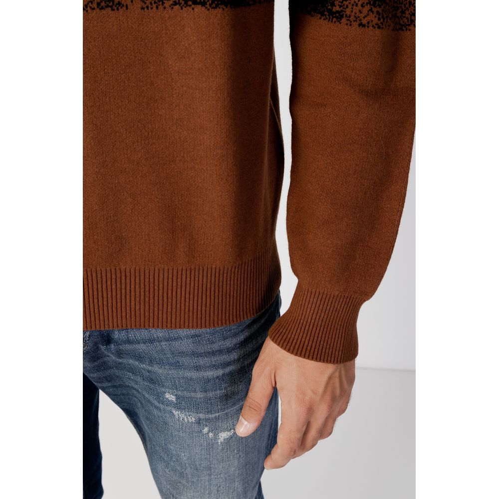 Antony Morato Brown Cotton Sweater