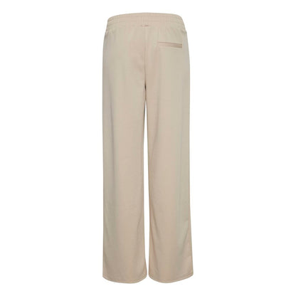 ICHI Beige Recycled Polyurethane Jeans & Pant