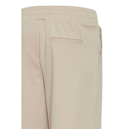 ICHI Beige Recycled Polyurethane Jeans & Pant