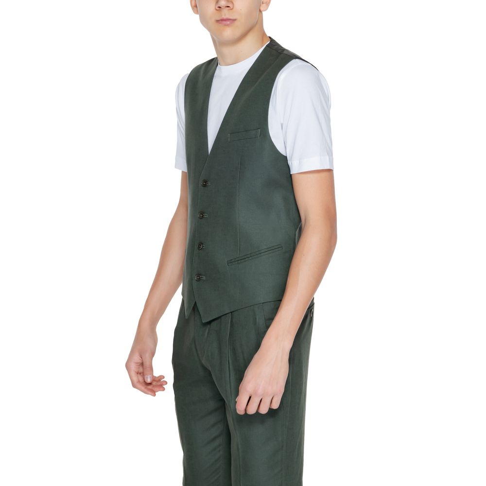 Antony Morato Green Linen Vest