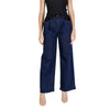 ICHI Blue Cotton Casual Pants