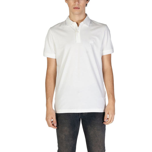 Hugo Boss White Cotton Polo Shirt