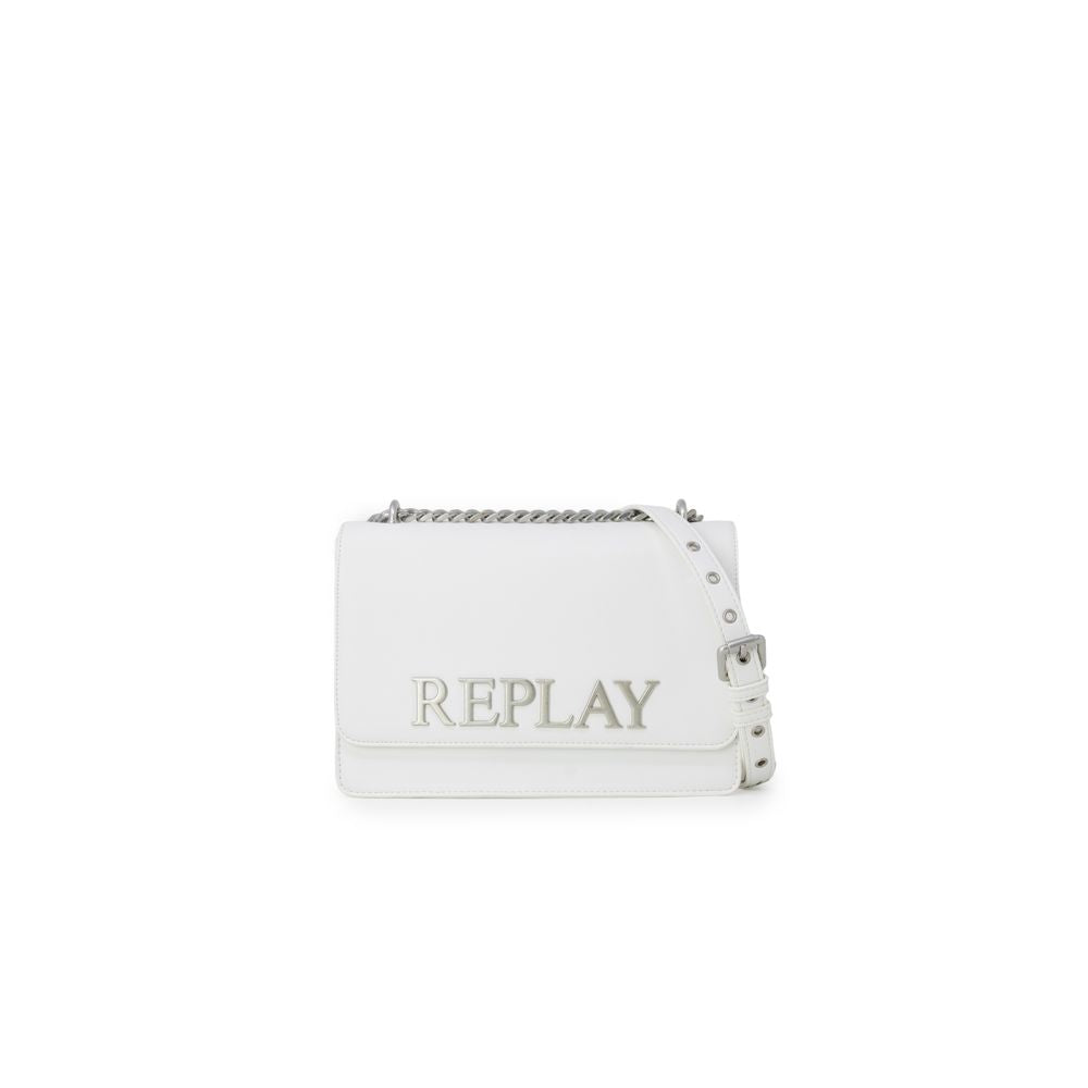 Replay White Polyethylene Handbag