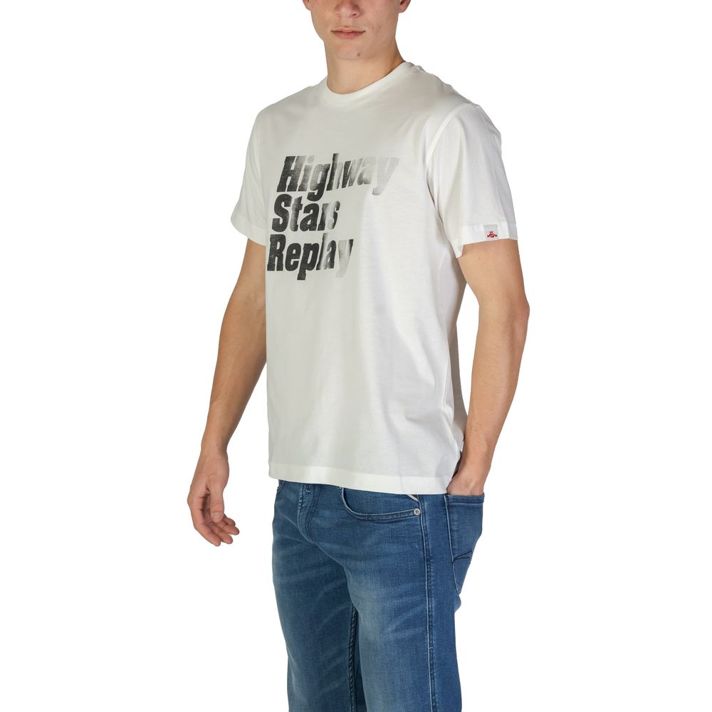 Replay White Cotton T-Shirt