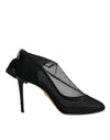 Dolce & Gabbana Black Nylon Mesh Sock Style Boots Shoes