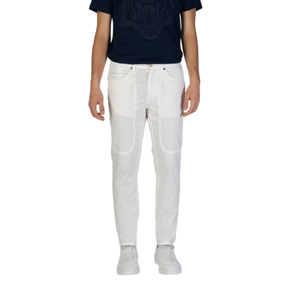 Jeckerson White Cotton Jeans & Pant