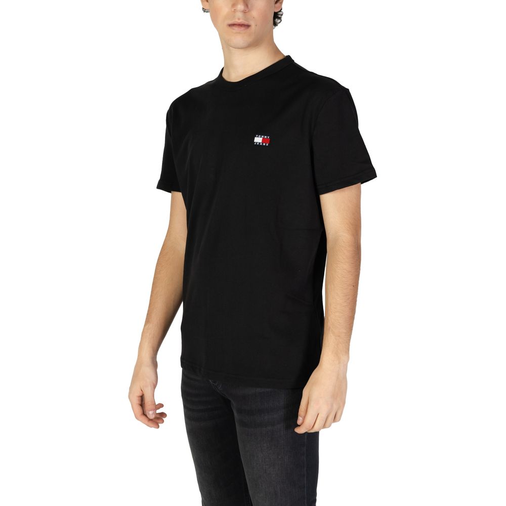 Tommy Hilfiger Jeans Black Cotton Rigenerato T-Shirt