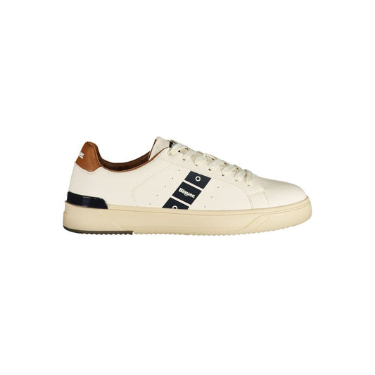 Blauer White Polyester Sneaker