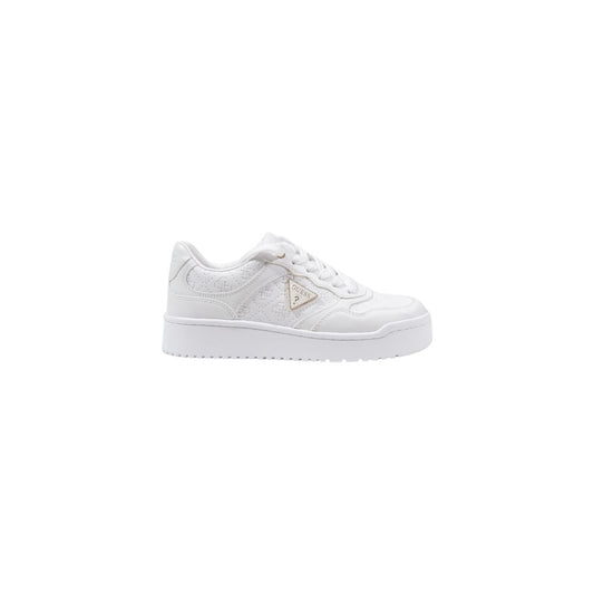 Guess White Polyethylene Flat Shoe