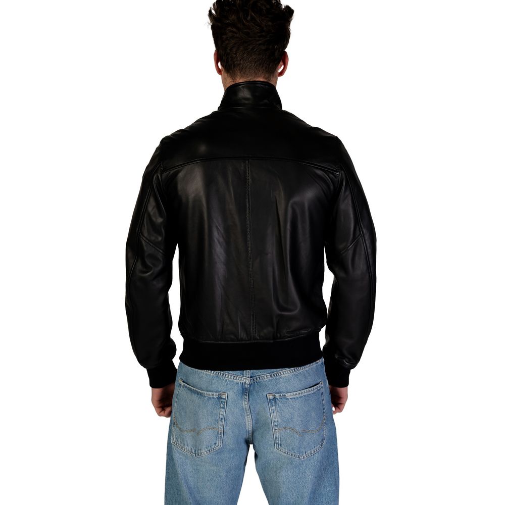 Blauer Black Leather Jacket