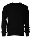 Dolce & Gabbana Black Logo Wool Crew Neck Pullover Sweater