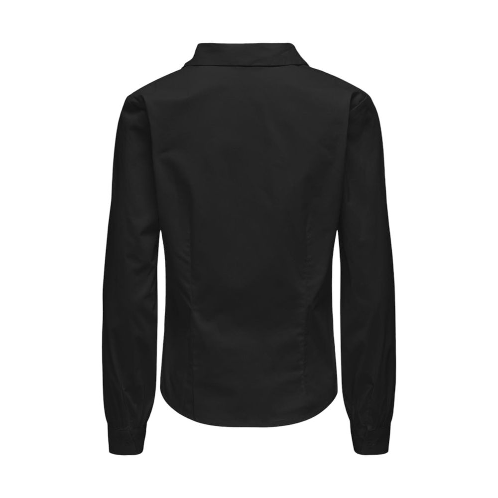 Jacqueline De Yong Black Cotton Shirt