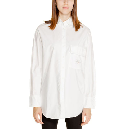 Calvin Klein Jeans White Recycled Cotton Shirt