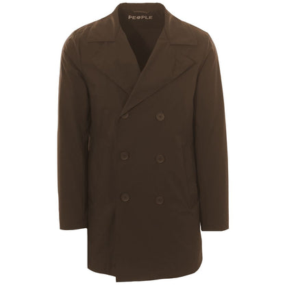 People Of Shibuya Brown Recycled Polyester Men Jacket