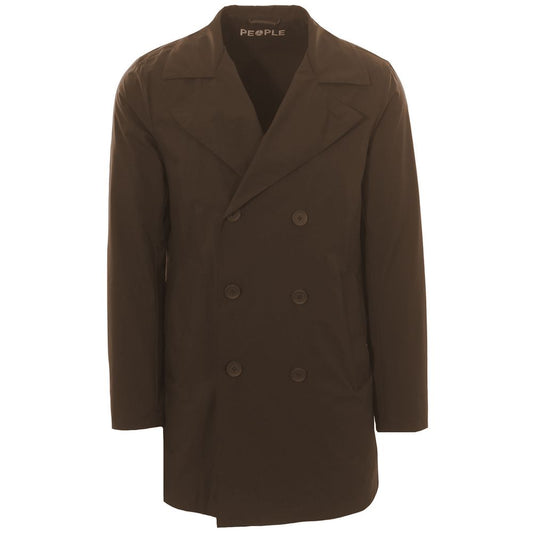 People Of Shibuya Brown Recycled Polyester Men Jacket
