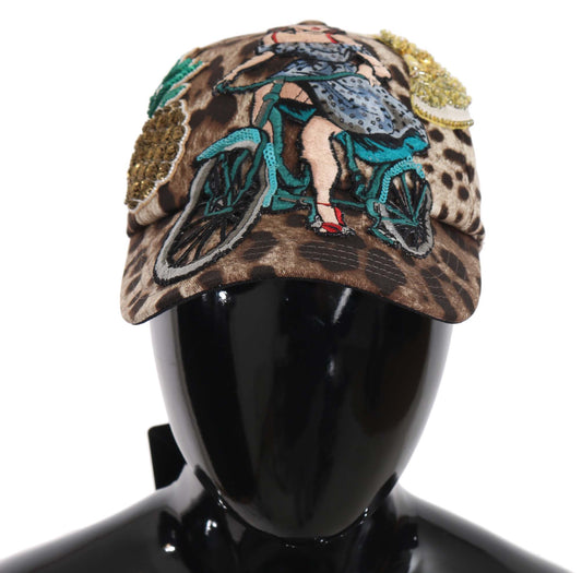 Dolce & Gabbana Elegant Sequined Leopard Baseball Cap