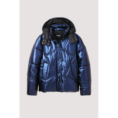 Desigual Blue Polyamide Jackets & Coat