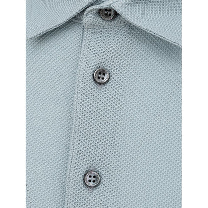 Corneliani Blue Cotton Polo Shirt