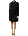 Emporio Armani Black Viscose Long Sleeves A-line Mini Dress