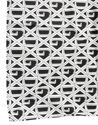 Dolce & Gabbana White Logo Monogram Cotton Bandana Scarf