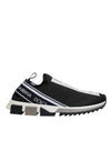 Dolce & Gabbana Black White Slip On Sorrento Sneakers Shoes