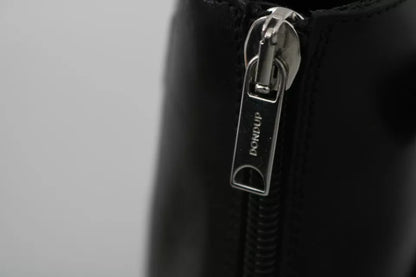 Dondup Black Fashion Buckled Zipper Ankle Boots Shoes