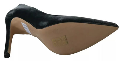 Ovyé Gray Velvet Dress Stiletto Pumps Shoes