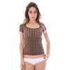 A-Style Brown Nylon Unisex T-Shirt