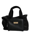 Dolce & Gabbana Black Shoulder Strap Pet Carry Logo Plaque Bag