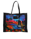 Dolce & Gabbana Multicolor Graphic Printed Top Handle Shopping Tote Bag
