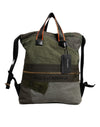 Dolce & Gabbana Military Green Patchwork Rucksack Backpack Bag