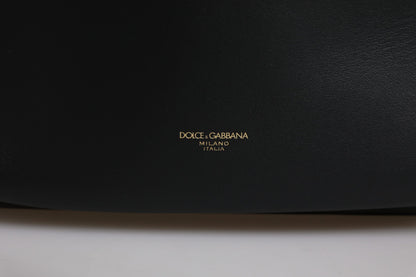 Dolce & Gabbana Black DG Leather Logo Print Travel Back Pack Bag